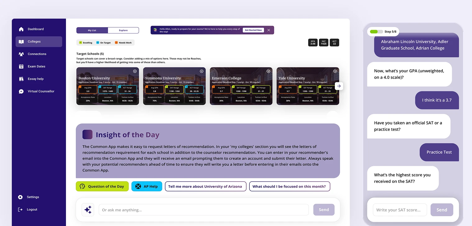 AI College Counselor Chatbot